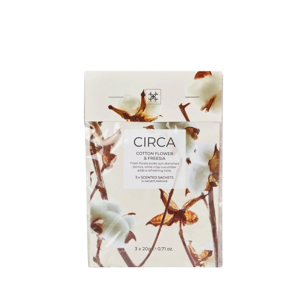 Cotton Flower & Freesia Scented Sachets 3 x 20g