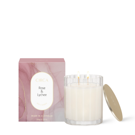 Soy Candle 350g | Rose & Lychee