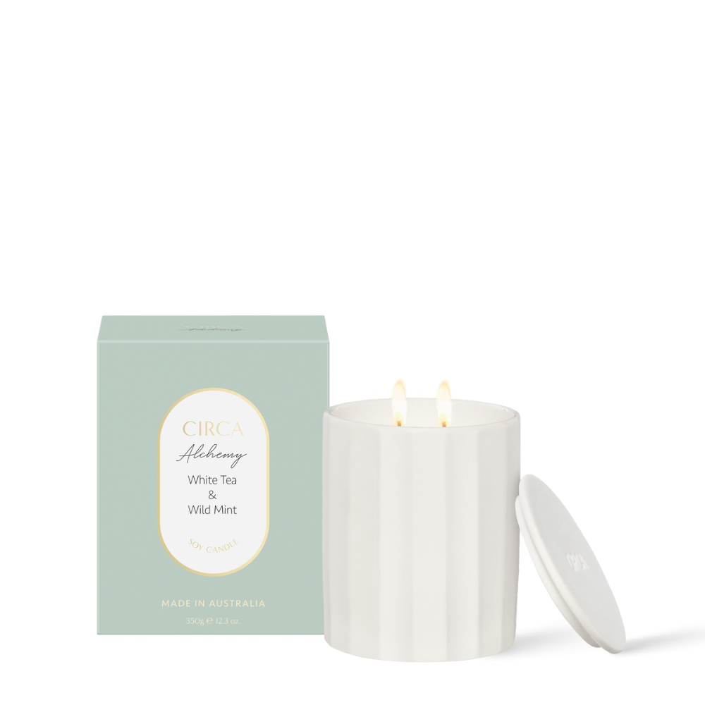 Soy Candle 350g | White Tea & Wild Mint (Alchemy)