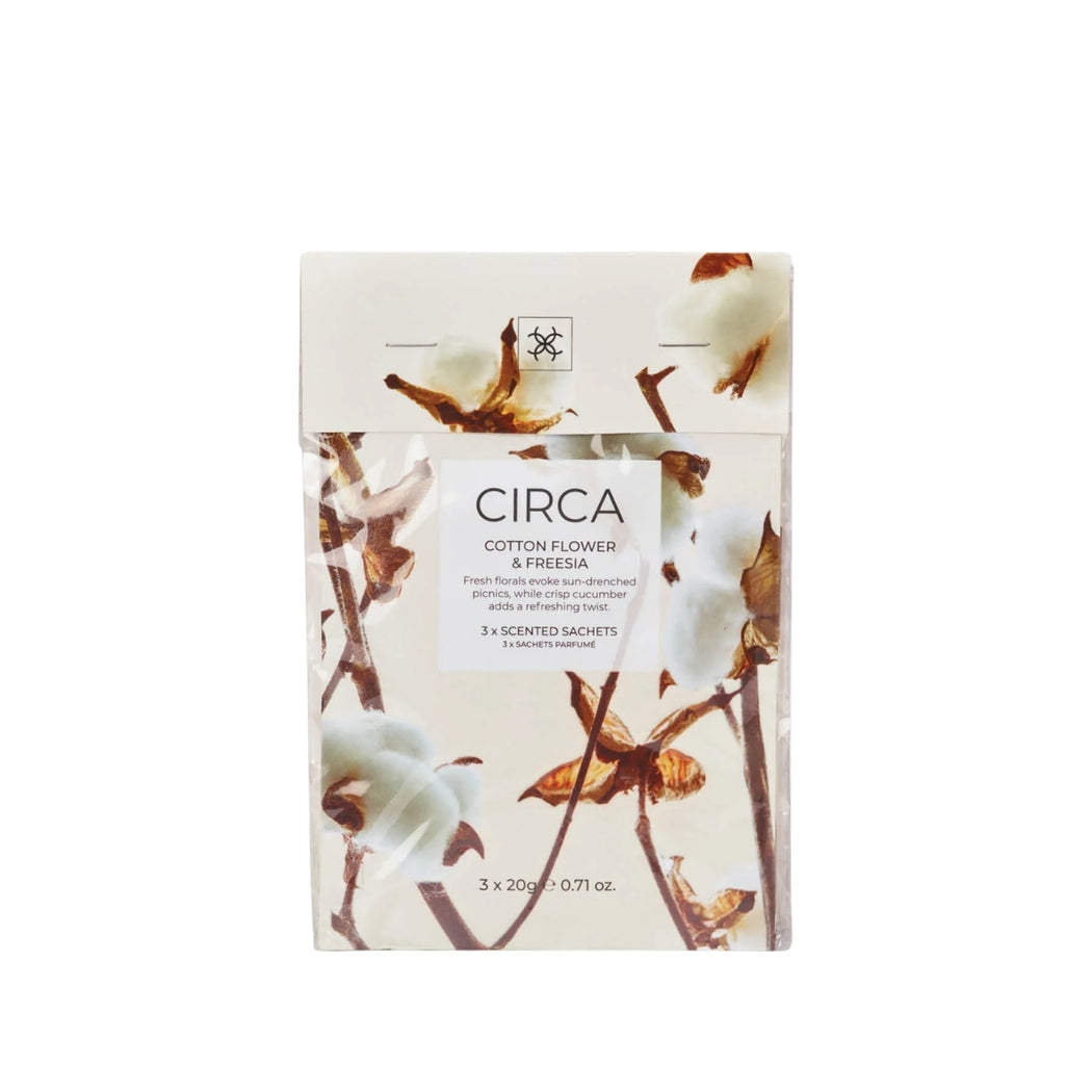 Cotton Flower & Freesia Scented Sachets 3 x 20g