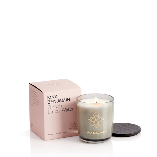 MAX BENJAMIN CLASSIC SCENTED GLASS CANDLE 210G | FRENCH LINEN WATER