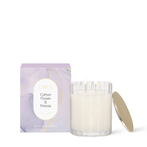 Soy Candle 350g | Cotton Flower & Freesia