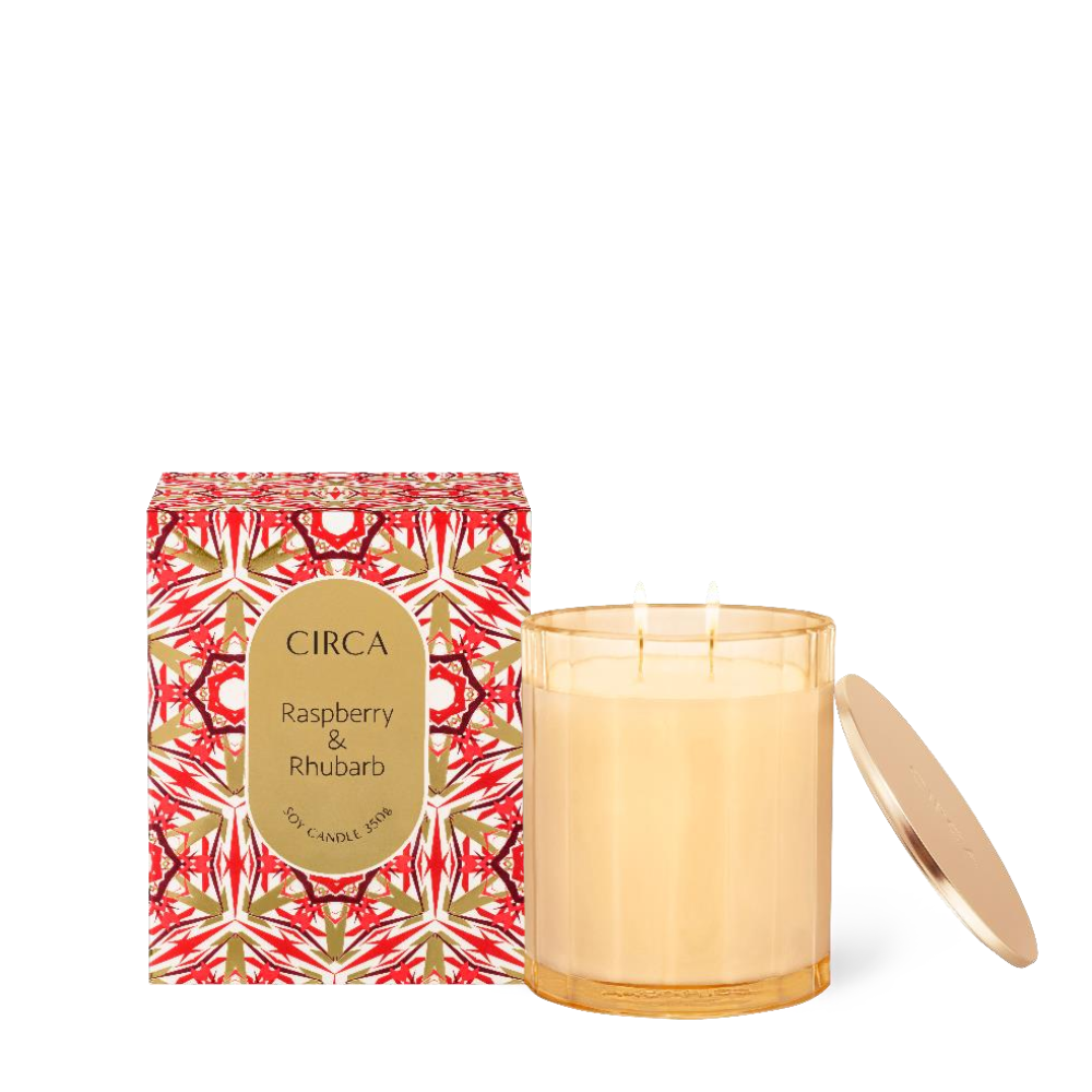 Soy Candle 350g | Raspberry & Rhubarb (Christmas Limited Edition'24)