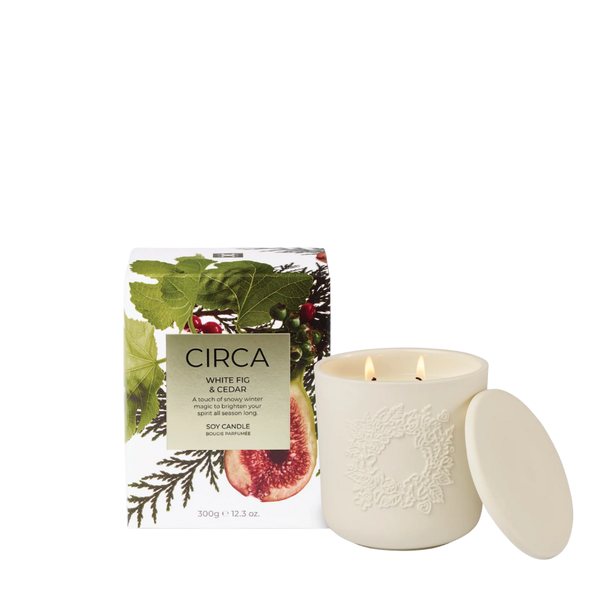 Soy Candle 300g | White Fig & Cedar (Christmas Limited Edition'25)
