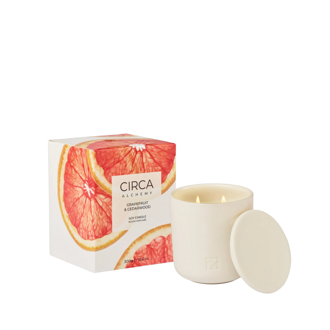 Soy Candle 300g | Grapefruit & Cedarwood