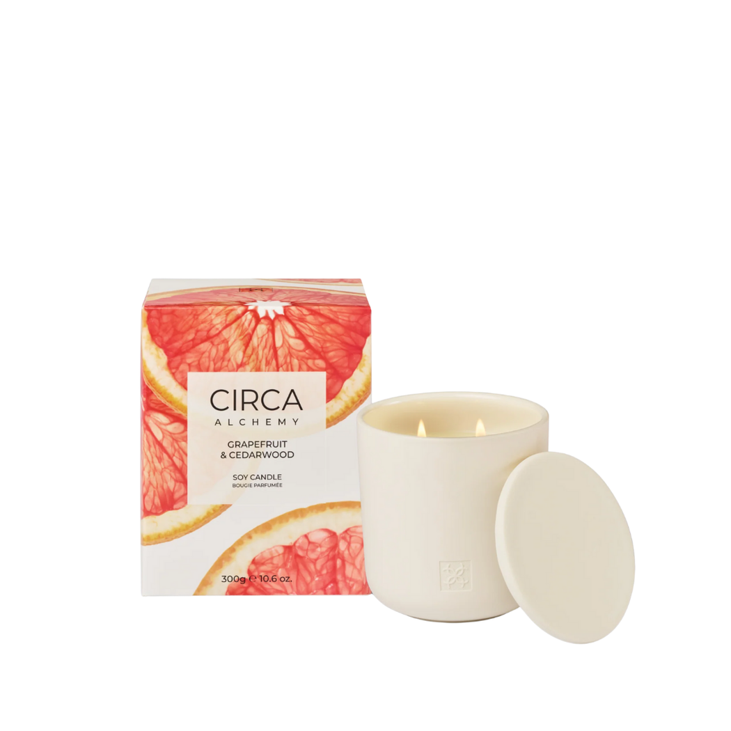Soy Candle 300g | Grapefruit & Cedarwood