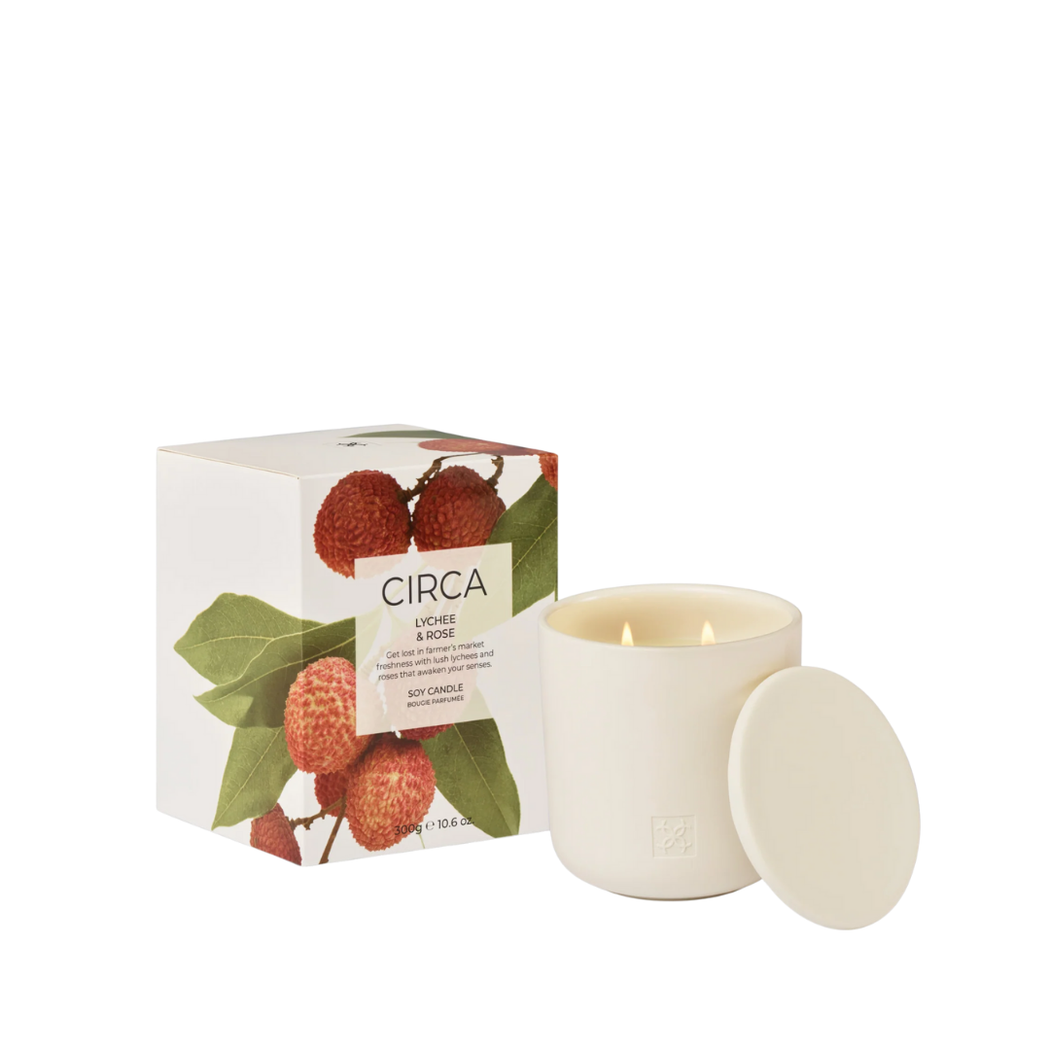 Soy Candle 300g | Lychee & Rose