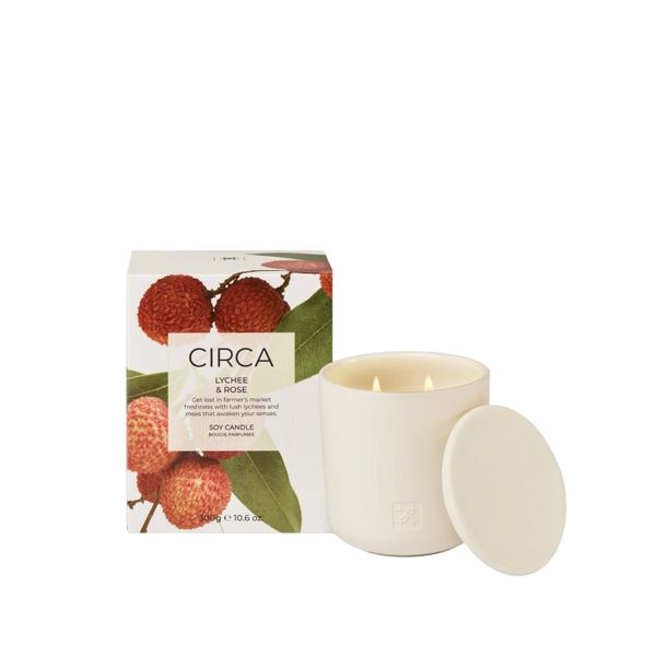 Soy Candle 300g | Lychee & Rose