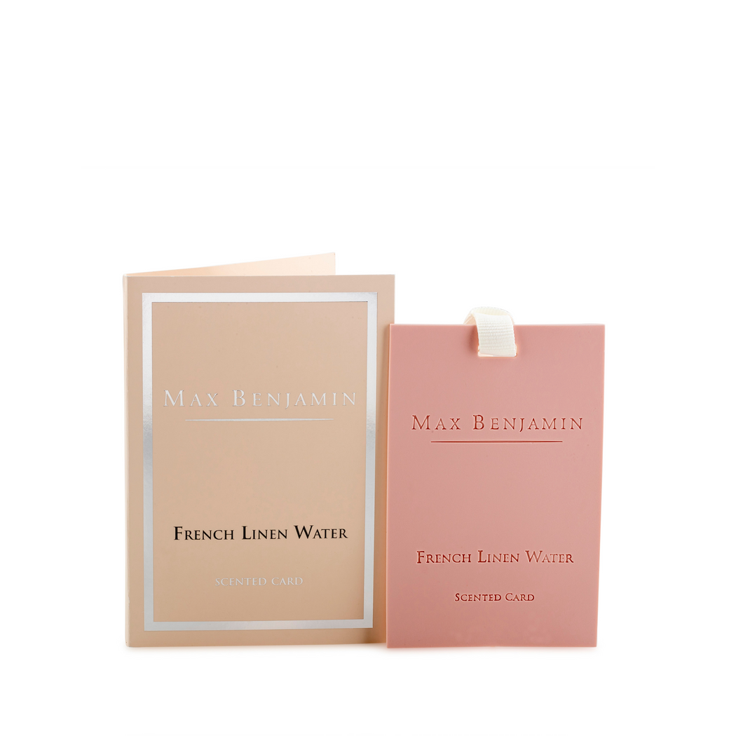 MAX BENJAMIN CLASSIC SCENTED CARD - FRENCH LINEN WATER