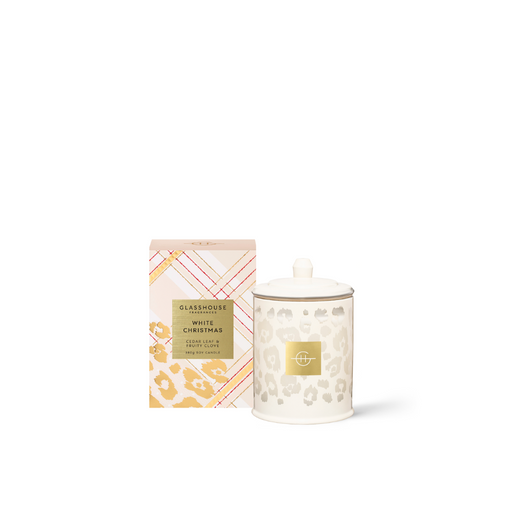 GLASSHOUSE FRAGRANCES SOY CANDLE 380G - WHITE CHRISTMAS (LIMITED EDITION)