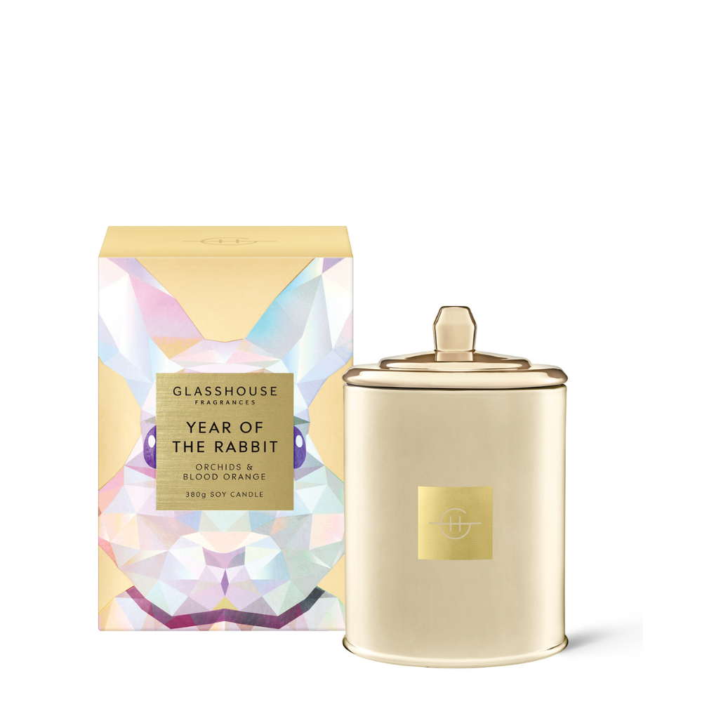 GLASSHOUSE FRAGRANCES SOY CANDLE 380G - YEAR OF THE RABBIT (LIMITED EDITION)